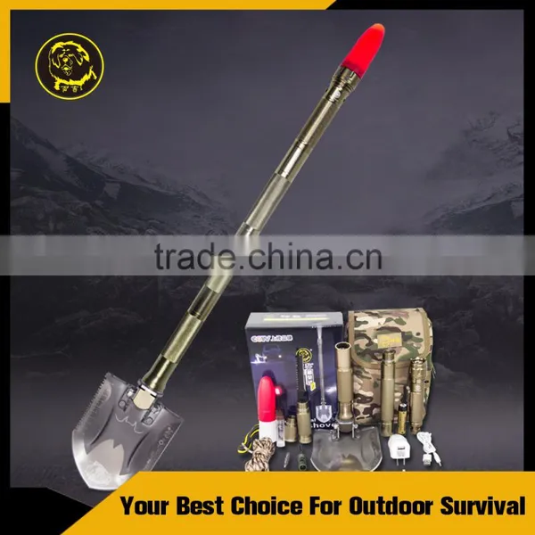 Outdoor Camping Shovel Survival Kit Outdoor Multifunction Camping Equipment as Shovel Knife Cutter and Hoe photo-3
