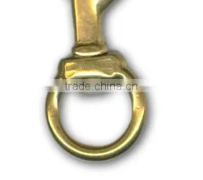 3/4" Solid Brass Swivel Eye Metal Snap Hook photo-5