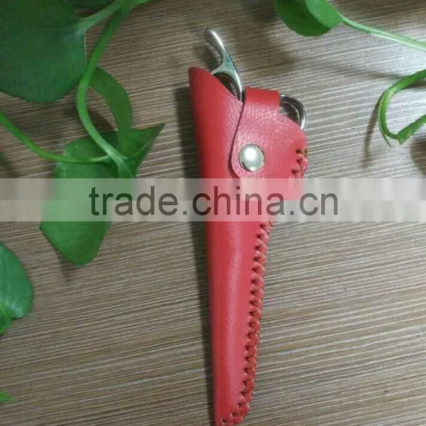 QJ-CP22 Professional Real Leather Hair Shears Sleeves Hairdressing Scissor Pouches Holster photo-3