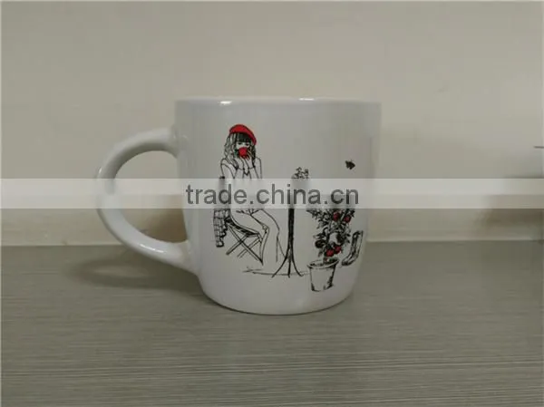 White Colour Customized Logo Ceramic Coffee Mugs photo-4
