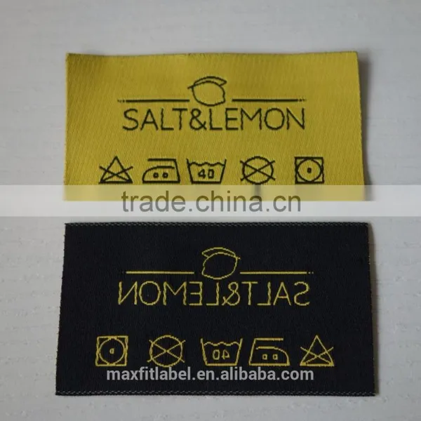 2017 Hjgh Quality Satin Damask Woven Labels for Clothing photo-5