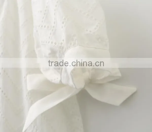 High Quality Girls off Shoulder Tops and Blouses With Bow Half Sleeves photo-5