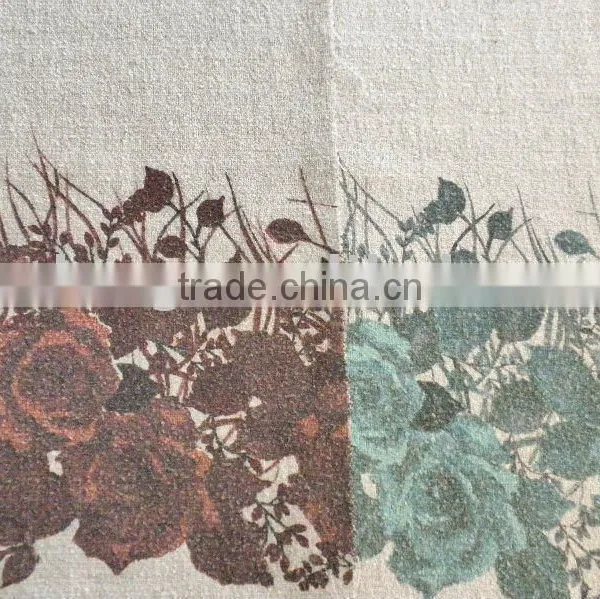 Printed wool fabric