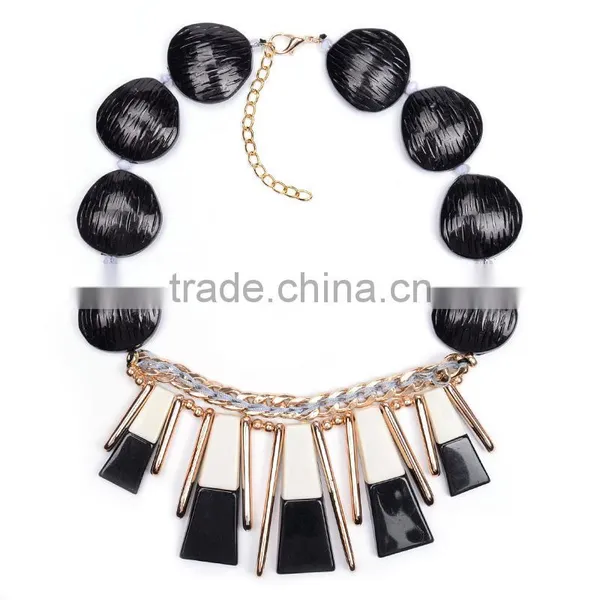 Fashion Unisex Black/white Charms Costume Necklace Jewelry photo-2