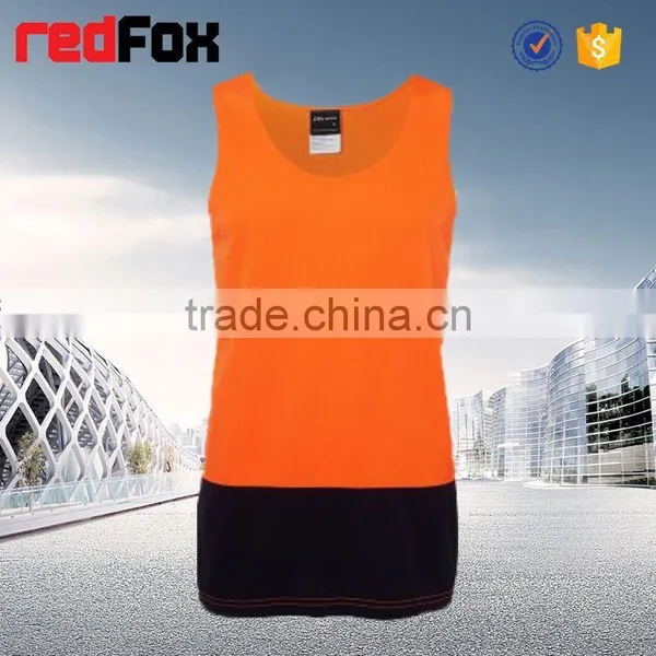 High Visibility 100% Polyester Green Yellow Reflective Safety T-shirt Cycle Safety Red T-shirts Polo Plain Safety T-shirt photo-2