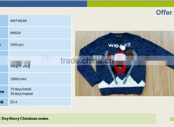 High Quality Unisex Knitted Christmas Sweaters Ugly Christmas Pull Over Sweaters (BKNB20) photo-2