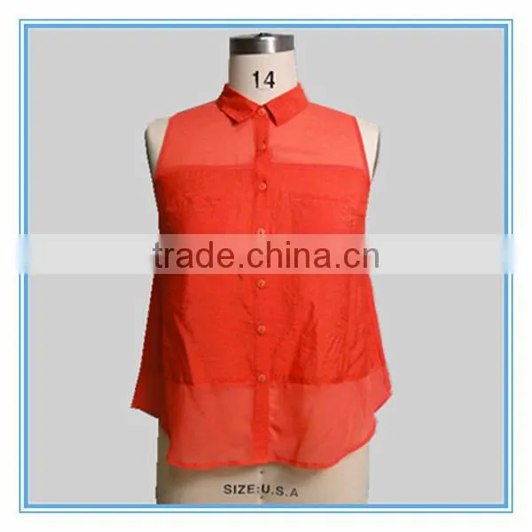 2016 New Ladies Sexy Red Wholesale Tank Top photo-2