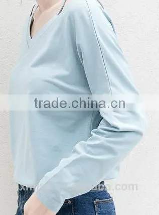 Wholesales Fashion T-shirt Long Sleeve Comfortable Designs for Ladies photo-2
