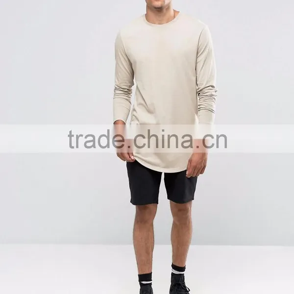 Guangzhou Shandao Factory Manufacture Wholesale Price High Quality 180g 100% Cotton Short Sleeve O-Neck Longline Men's T Shirt photo-5