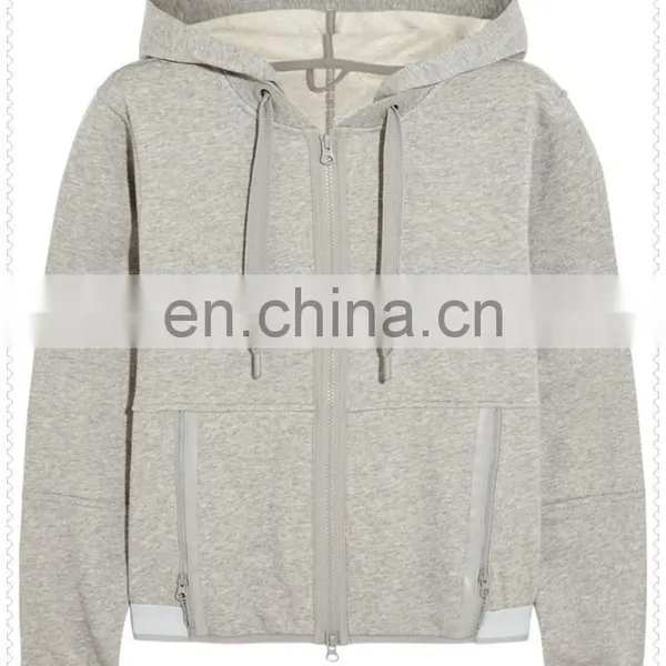 Wholesale OEM Hooded Sweatshirt Cotton Blend Jersey Cropped Top Hoodie photo-2