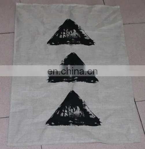 Plain Cotton Linen Kitchen Tea Towel With Printing/stone Washed for Wholesale