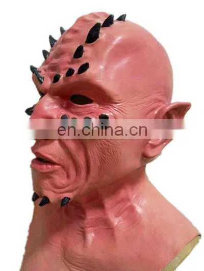 Monster Alien Halloween Realistic Latex Mask Full Overhead With Neck