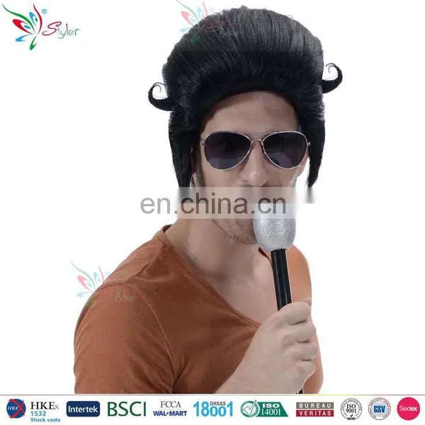 Styler Brand Most Popular Singer Elvis Presley Short Hair Wig Men photo-2