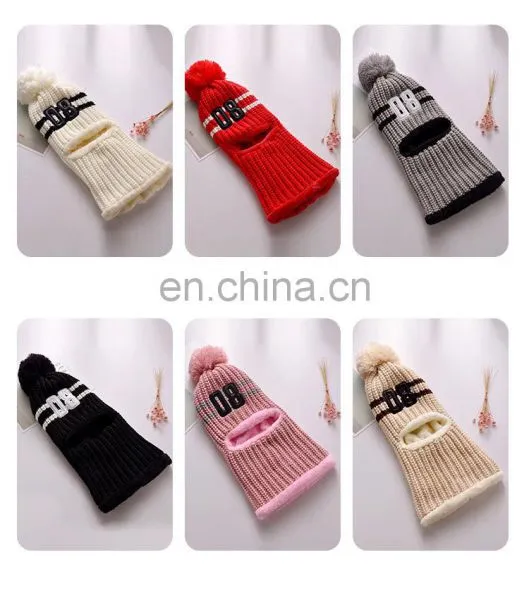 Chunky Double Layer Pom Pom Warm Beanie With Custom Embroidery photo-2