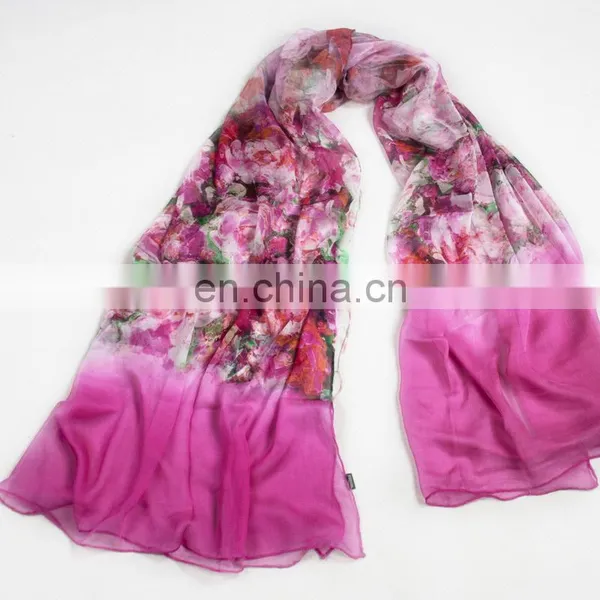 2015fashion Style Newest High Quality Silk Crepe Georgette Digital Printing Scarfs(SP859L) photo-2