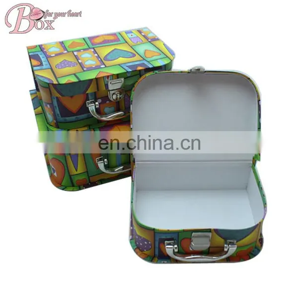 Small Paper Cardboard Suitcase Gift Box With Handle photo-5