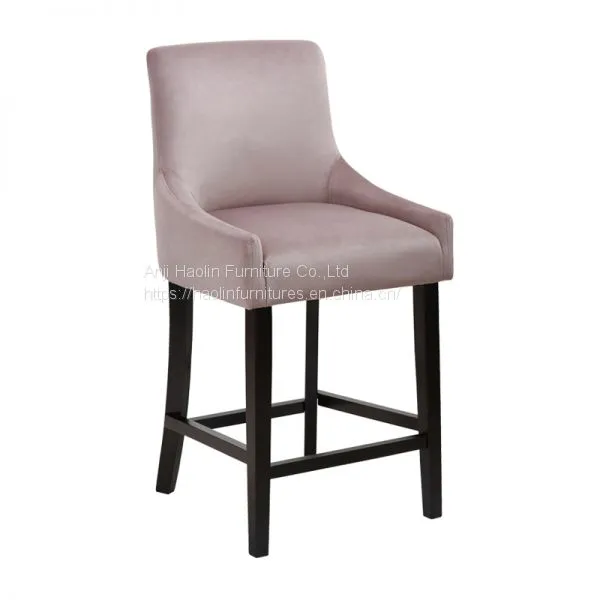 Pink Velvet Dining Chair With Solid Wood Frame,Hotel Chair,Restaurant Chair,Side Chair HL-7043 photo-5