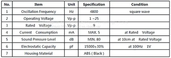 Piezoelectric Passive Buzze Scdz13*25 photo-3