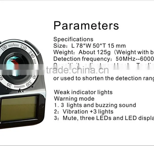 Portable CC309 Hidden Camera Detector Wireless Vibration Signal Detector Alarm photo-3