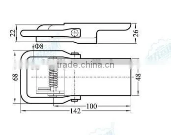 03200+03202 Overcentre Fastener,fasteners Adjustable With a Movable Hook photo-2
