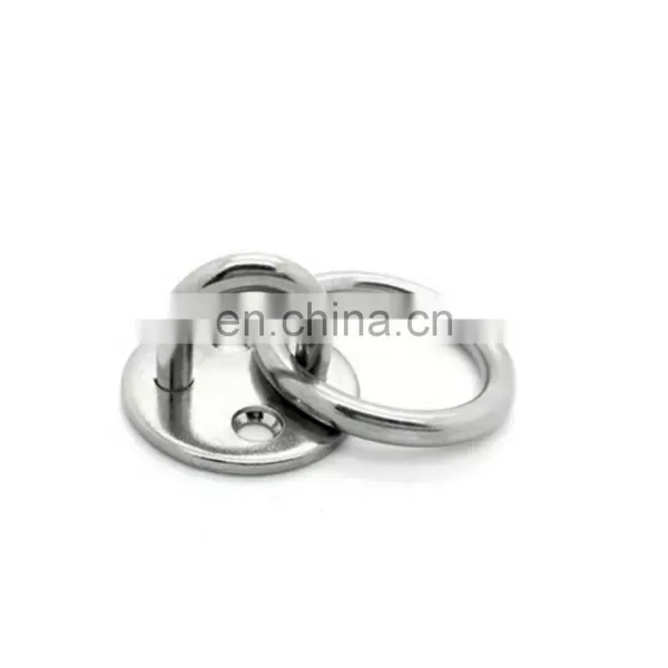 JRSGS Customized High Quality 304/316 Stainless Steel Circular Mooring Ring On Plate Hardware Round Eye Plate With Ring photo-4
