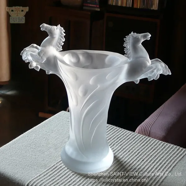 Saint-Vew Animal Crystal Art Original Design Leopard Vase Home Decoration Centerpiece photo-2