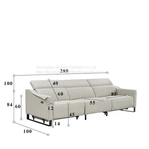 Modern Minimalist First Layer Cowhide Living Room Sofa Armrest Creative Design Leather Functional Sofa Combination photo-4