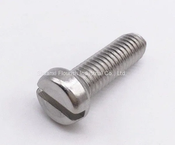 Full Thread Slotted Head Screw , Stainless Steel Cheese Head Machine Screw photo-4