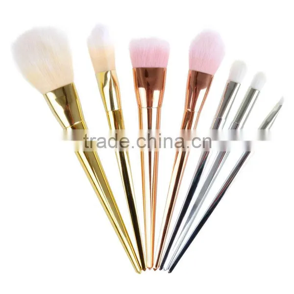 Metal Handle Makeup Brushes Rose Gold 7pcs Hot Sale photo-4