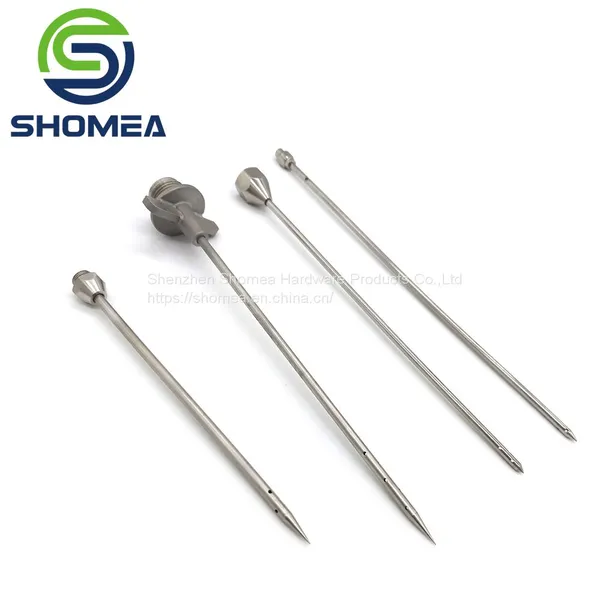 Shomea Customized Food Grade 304/ 316 Stainless Steel Marinade Needle With Side Hole photo-3