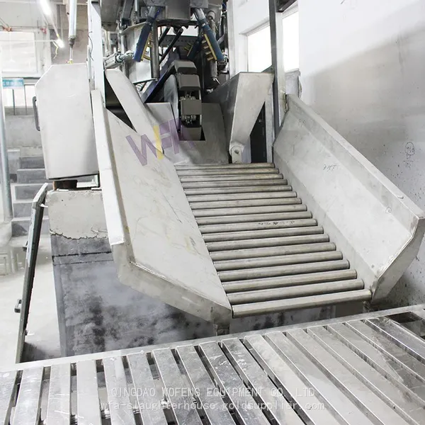 Complete Pig Abattoir Machine Three Points Electric Stunning Conveyor For Pig Slaughter Line photo-5