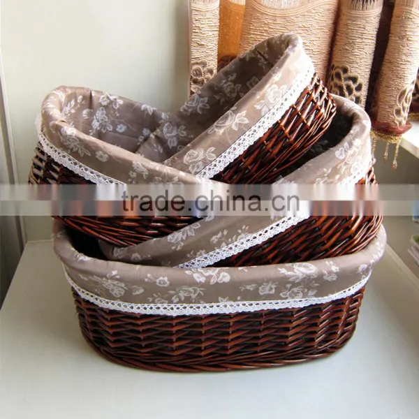 Decorative Handmade Container Wholesale Promotional Handwoven Willow Rattan Natural Folk Wicker Baskets Quality Choice
