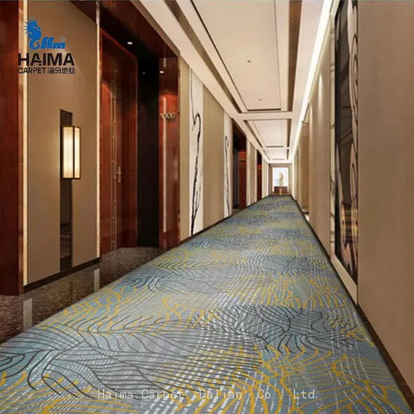 Wholesale Modern Design Carpet Luxury 5-star Restaurant Hotel Lobby Guest-room Casino Wall to Wall Printed Carpet Supplier