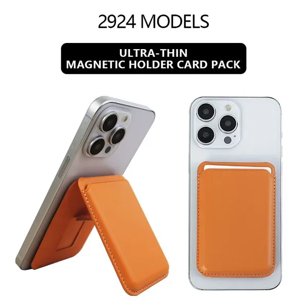 Magnetic Fold Card Wallet Holder Leather Wallet Card Stand Holder Magsafe photo-2