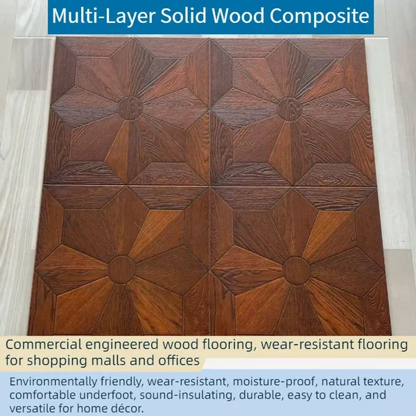Environmentally Friendly E0 Grade Solid Wood Composite Flooring, Household Silent and Waterproof Flooring photo-5