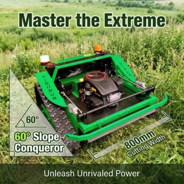VTLM800 Multi-functional Crawler Lawn Mower Smart Remote Control 360-degree Rotating Weeder Garden Gasoline Lawn Mower photo-2