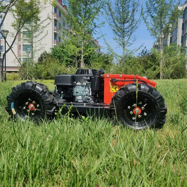 Agricultural Robotic Gasoline Travel Speed 0~6Km/H Remote Control Lawn Garden Mower photo-2