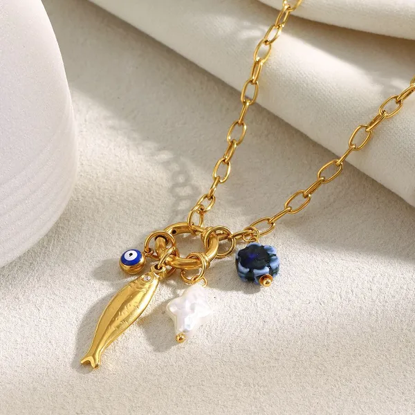 Custom 316L Stainless Steel Pendant Manufacturer - 18K Vacuum PVD Plated Necklace Chain Low MOQ Factory Price photo-2