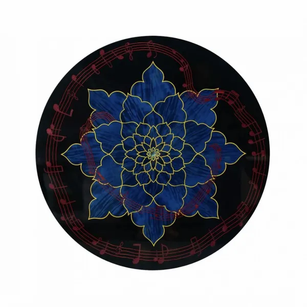 Star Lotus Nocturne Marquetry Round Table photo-3