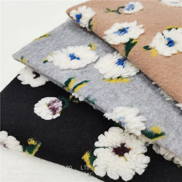2026 Hot Selling 3D Jacquard Sherpa Fleece Imitation Wool Fabric photo-2