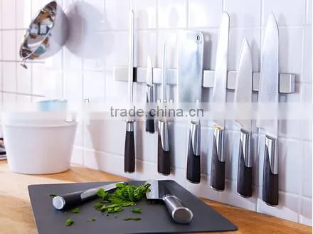 Factory Full Stainless Steel Magnetic Strong Power Magnetic Knife Holder With Bar for Kitchen photo-3