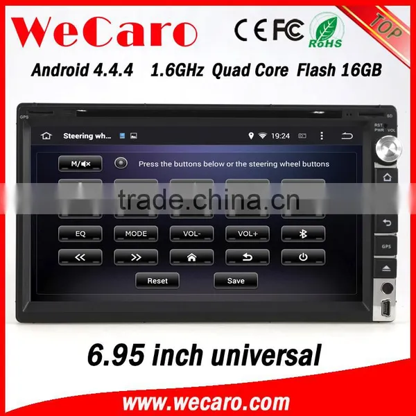 Wecaro WC-2U6005 Android 4.4.4 2 Din 6.95" Car Dvd Player for Universal Car Stereo With Gps Bluetooth Radio Wifi 3g Playstore photo-5