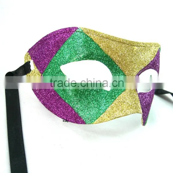 Face Mask for Dance With Halloween Mask With Feather Half Face Female Costume Party Princess of Venice photo-3