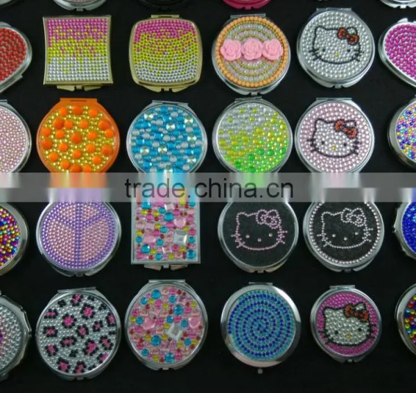 2015 Costomized Mirror Metal Bling Pill Box Crystal Perfume Bottle photo-4