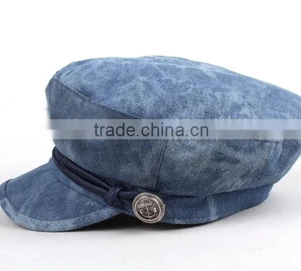 Custom Washed Denim Caps for Woman Simple Blue Plain Baseball Cap photo-3