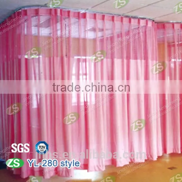Blue Antibacterial Hospital Partition Bed Disposable Curtain With Mesh photo-3