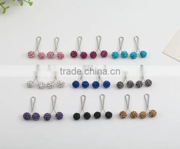 Trendy Muslim Hijab Women Hair Clip Accessoryies Shamballa U Brooch Clip PDJ0115 photo-2