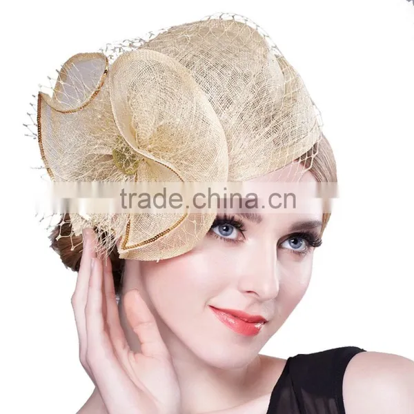 Hair Sinamay Fascinator Hats for Women Sinamay Church Hat Supplier's Choice photo-5