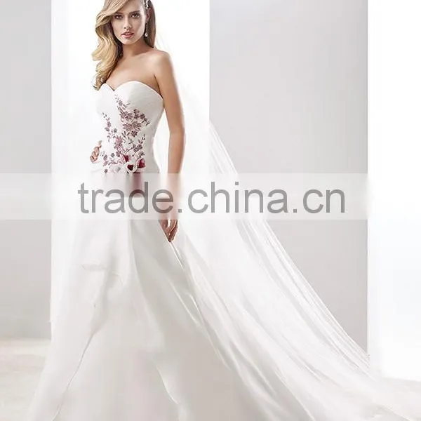 Limited Edition White/Floral Wedding Dress photo-3
