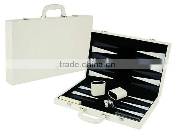Leather Travel Suitcase of Backgammon Set photo-6